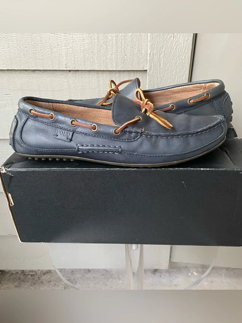 Ralph Lauren Polo Navy Blue Loafers size 8D